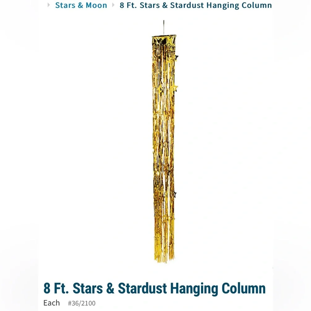 NWT 4 Gold COLUMNS Hanging BUNDLE Stars PROM Hollywood